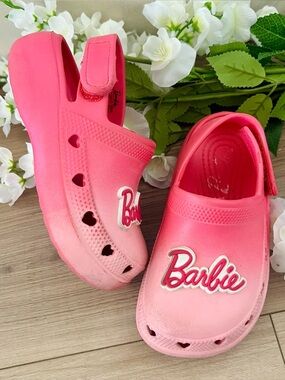 Barbie Pink Ombre Heart Clog Sandals